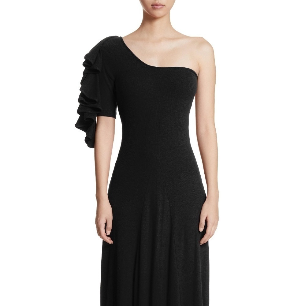 Beaufille Dione One Shoulder Ribbed Knit Dress‎ M